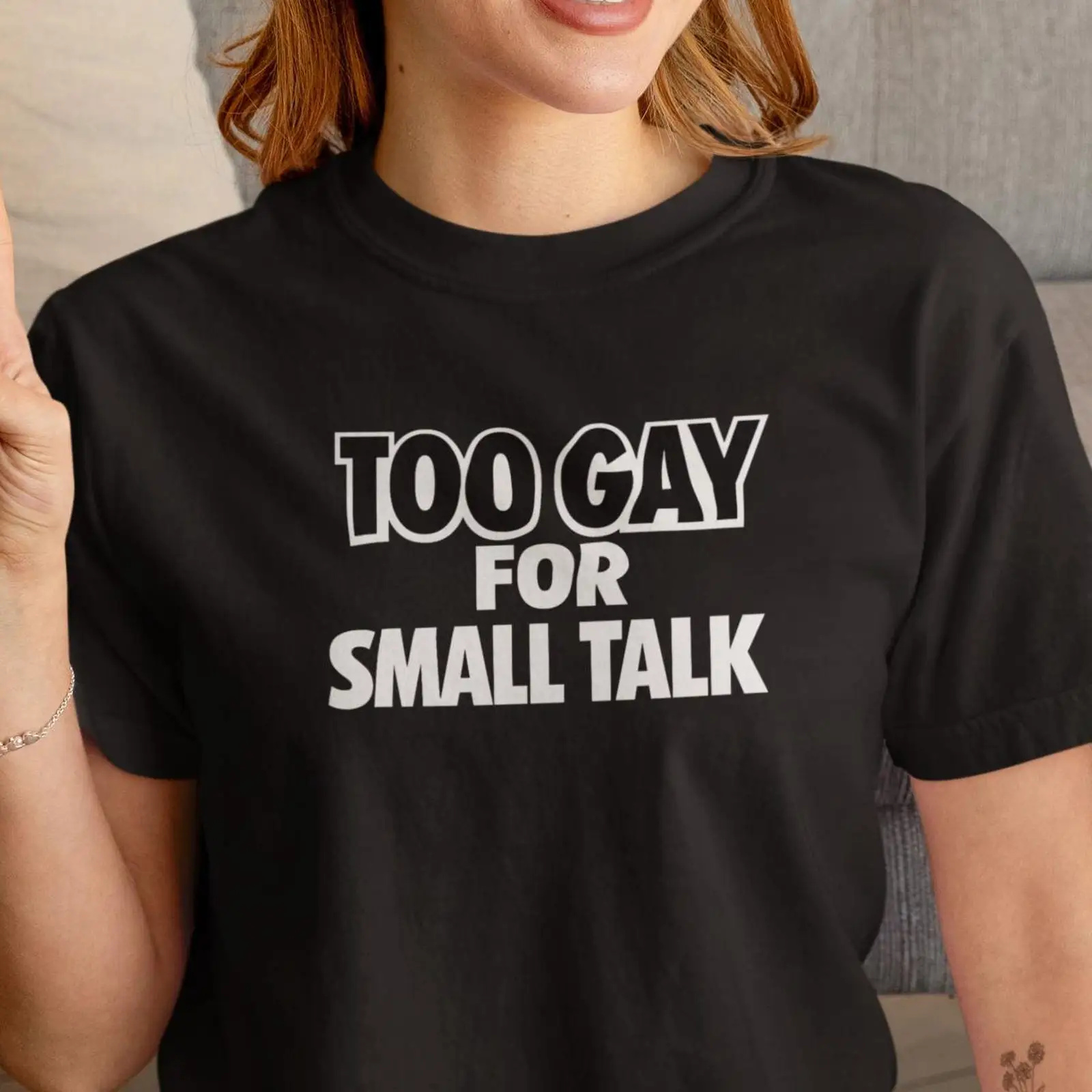 Vintage Queer Fashion - Футболка «Too Gay For Small Talk»