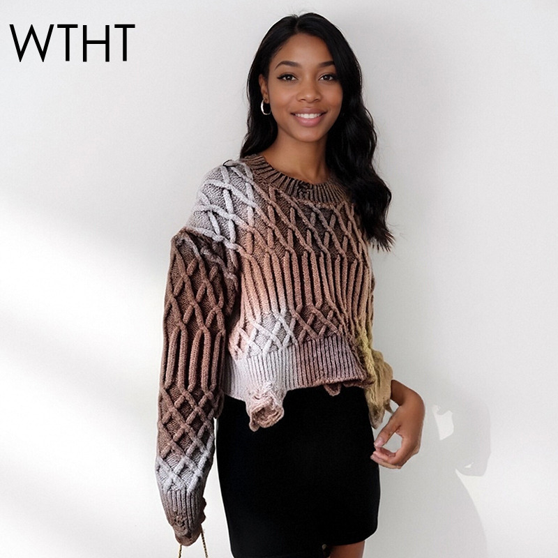 Vintage Fashion Influencer - WTHT винтажный модный женский свободный вязаный