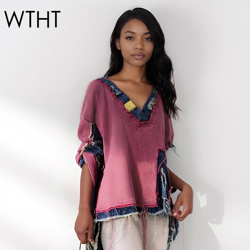 Vintage Fashion Influencer - WTHT модный женский джинсовый нестандартный винтажный