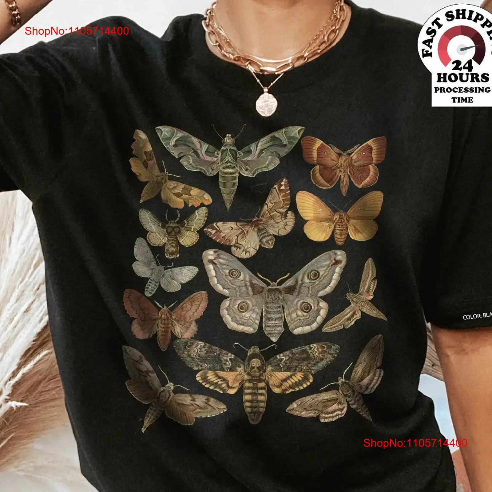 Vintage Fashion Bug - Футболка с принтом мотылька в стиле