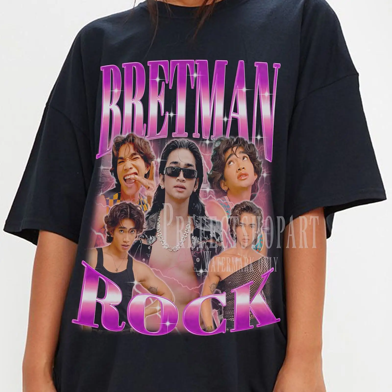 Vintage Fashion Influencer - Винтажная футболка Bretman Rock Retro: модная,