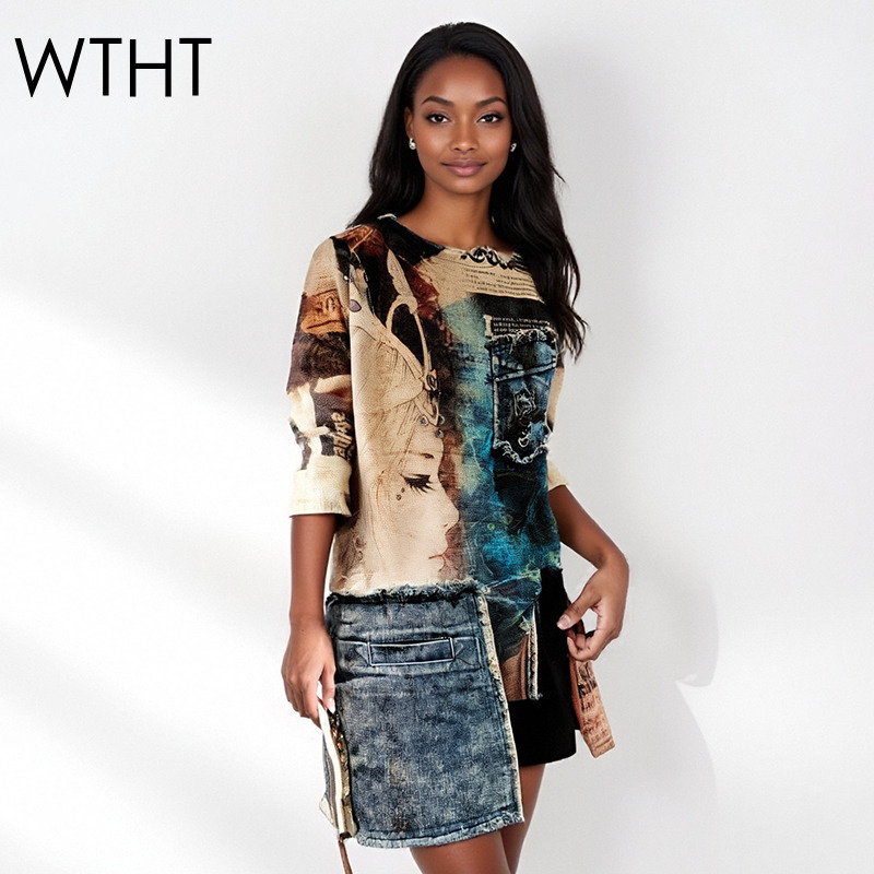 Vintage Fashion Influencer - WTHT винтажные модные женские лоскутные вязаные